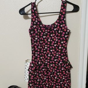 Betsey Johnson rose print body con dress